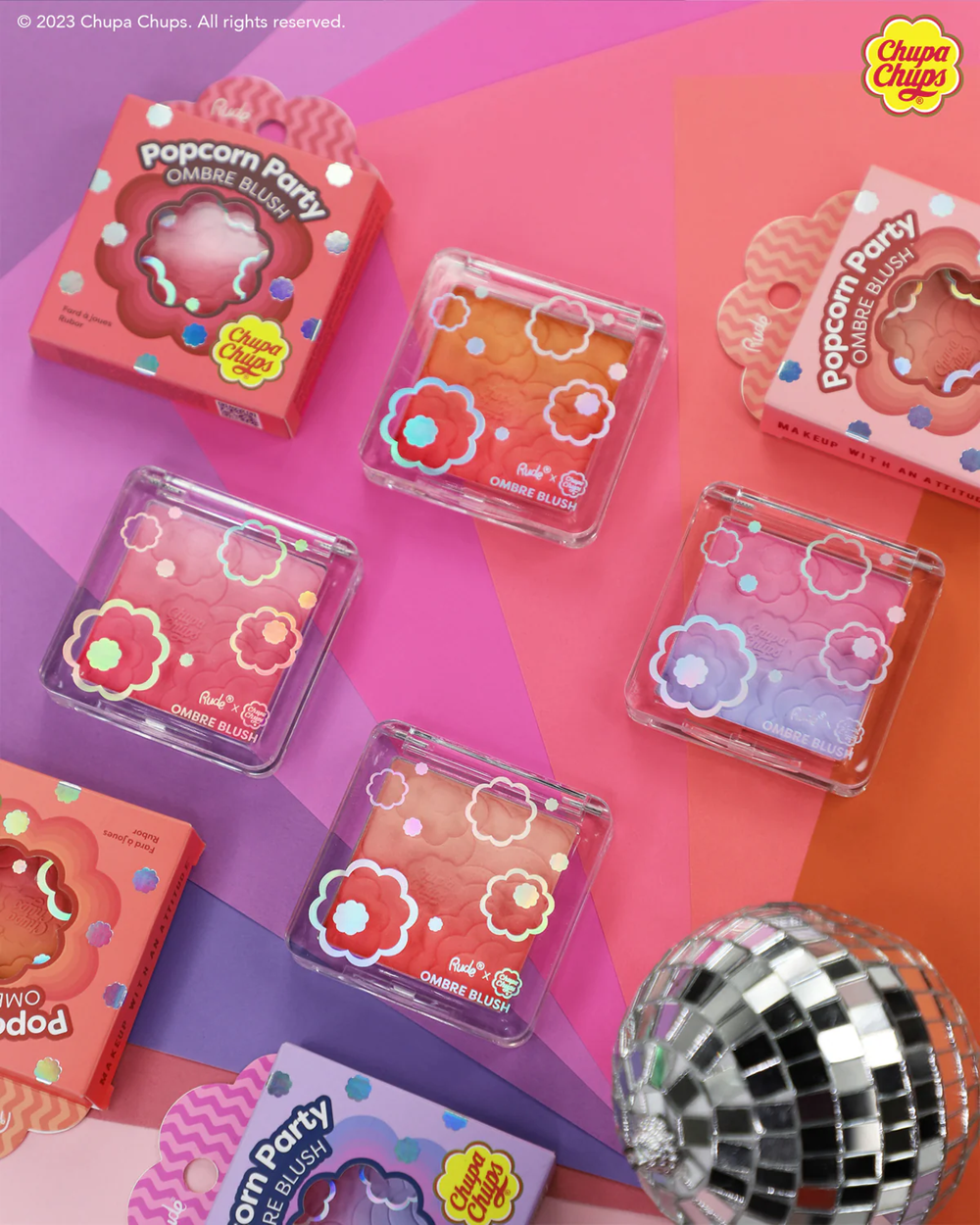 Rude Chupa Chups Popcorn Party Ombre Blush