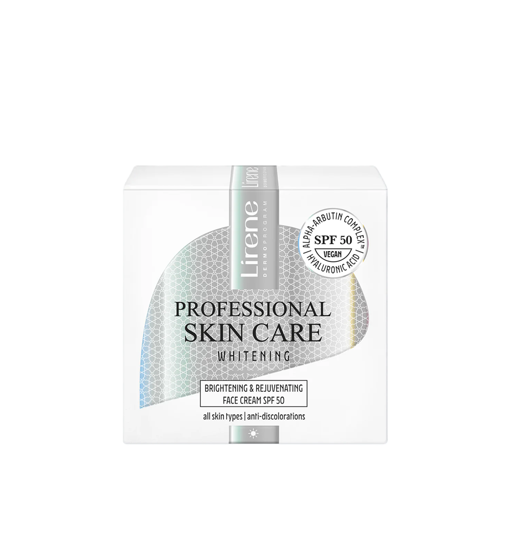 Lirene Professional Skin Care Whightening Brightening and Rejuvinating Face Cream SPF50 50ml